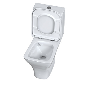 Унитаз напольный с бачком Taliente Элеганте (Elegante) Vortex EL45055 белый с сиденьем микролифт смыв торнадо